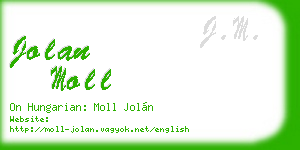 jolan moll business card
