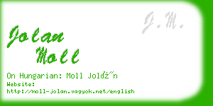 jolan moll business card